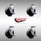 Service Caster 6 Inch SS Glass Filled Nylon Swivel Caster Set with Roller Bearings and Brakes SCC-SS30S620-GFNR-TLB-4 - alternate 5